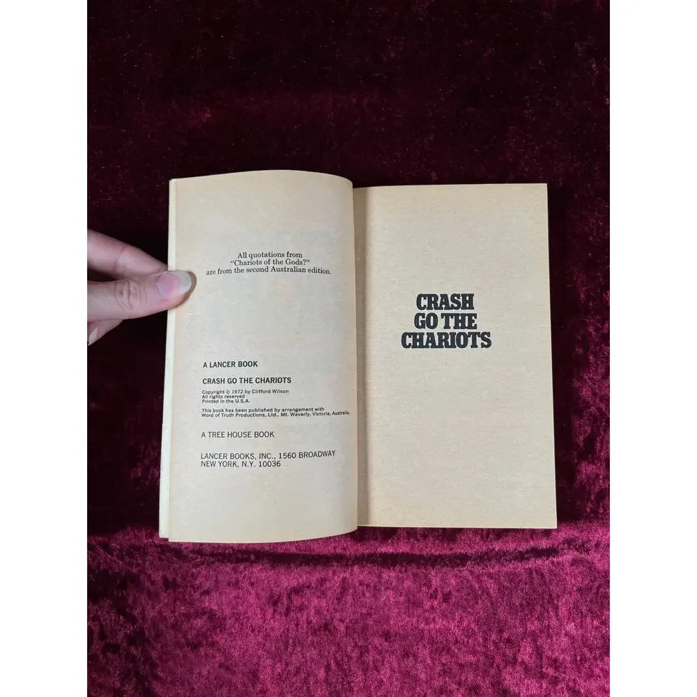 Vintage Paperback Book – Crash Go The Chariots Clifford Wilson 1972 Lancer Books